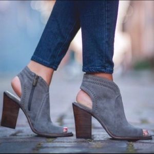 Vince Camuto Koral Suede Peep-toe Ankle Boots